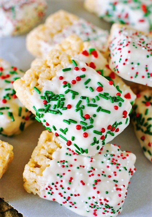 rice krispie treats Backdate 5 Christmas White Chocolate-Dipped Rice Krispie Treats The Kitchen rice krispie treats Backdate 5 Christmas White Chocolate-Dipped Rice Krispie Treats The Kitchen